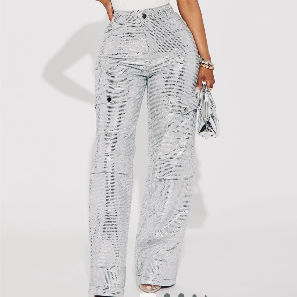AMAZING Cargo Disco Pants Size L - Picture 2 of 8